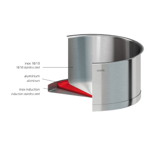 CASSERUOLA BASSA INOX STRATE CM.28 LT.5,3