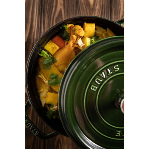 COCOTTE TONDA GHISA CM.24 LT.3,80 VERDE BASILICO