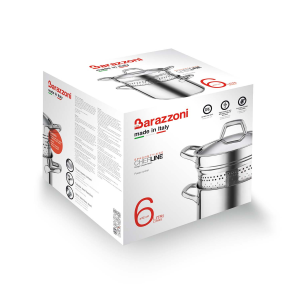 CUOCIPASTA CON CESTELLO INOX 18/10 CHEF LINE CM.22 H.26,5 LT.6