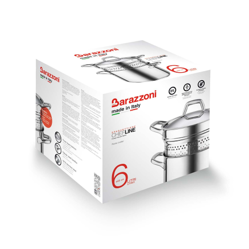 CUOCIPASTA CON CESTELLO INOX 18/10 CHEF LINE CM.22 H.26,5 LT.6