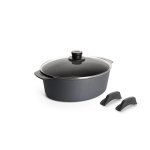 CASSERUOLA OVALE 2/M DIAMOND LITE C/C CM.31x26 H.11,2 LT.6