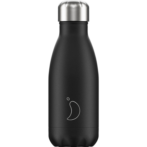 BOTTIGLIA TERMICA MONOCHROME NERO TAPPO CHROME 260 ml