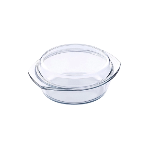 CASSERUOLA TONDA VETRO SIMAX LT.1 + COP. LT.0,4 cm.18 h.8