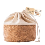 SACCHETTO PORTAPANE LARGE BEIGE SUGH./COT. CM Ø24X25