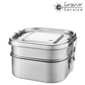 LUNCHBOX PORTAPRANZO DOPPIO INOX ENDURE ml.800+1000