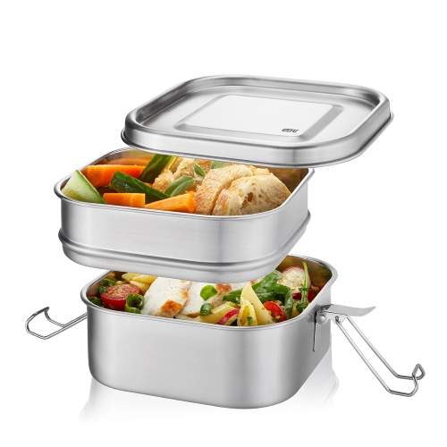 LUNCHBOX PORTAPRANZO DOPPIO INOX ENDURE ml.800+1000