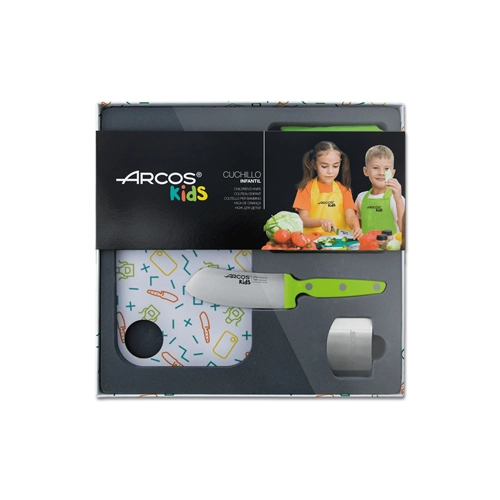SET 4 PZ BAMBINO PER IMPARARE A TAGLIARE VERDE
