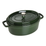 COCOTTE OVALE GHISA CM.29 LT.4,25 VERDE BASILICO