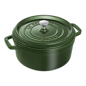 COCOTTE TONDA GHISA CM.24 LT.3,80 VERDE BASILICO