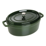 COCOTTE OVALE GHISA CM.31 LT.5,5 VERDE BASILICO