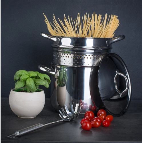 CUOCIPASTA CON CESTELLO INOX 18/10 CHEF LINE CM.22 H.26,5 LT.6