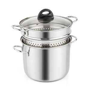 CUOCIPASTA C/C VETRO CESTELLO INOX 18/10 CM.18 LT.3,1