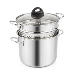 CUOCIPASTA C/C VETRO CESTELLO INOX 18/10 CM.18 LT.3,1