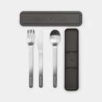 SET 3 POSATE INOX GRIGIO SCURO