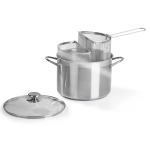 CUOCIPASTA INOX 18/10 DOPPIO CESTELLO CM.24 LT.6