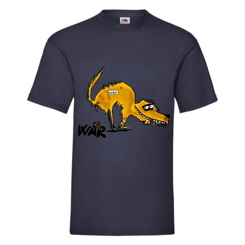 MAGLIETTA COTONE 100% M BLU DEEP NAVY CANE GIALLO