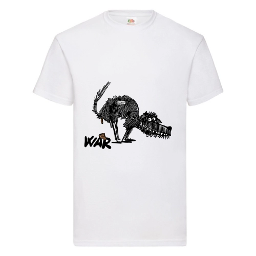 MAGLIETTA COTONE 100% M BIANCO CANE NERO