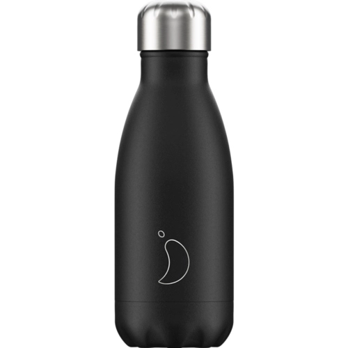 BOTTIGLIA TERMICA MONOCHROME NERO TAPPO CHROME 260 ml