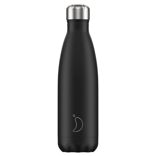 BOTTIGLIA TERMICA MONOCHROME NERO TAPPO CHROME 500 ml