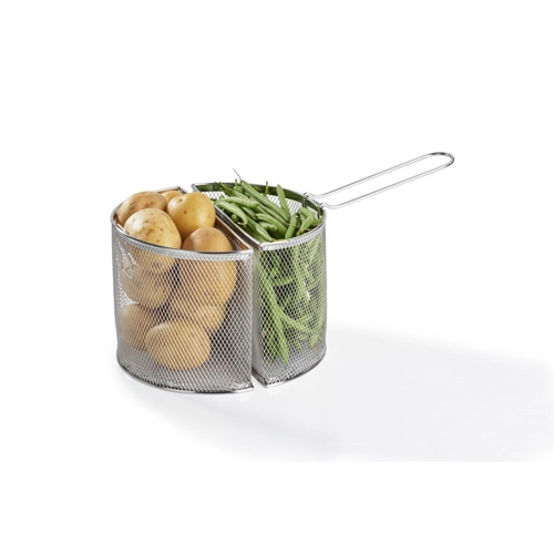 CUOCIPASTA INOX 18/10 DOPPIO CESTELLO CM.24 LT.6