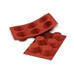 6 MUFFIN SILICONE ROSSO mm. Ø 69 h.35 ml.100 SF023