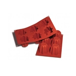 6 PANDORINI SILICONE ROSSO mm.80 h.62 ml.150 SF100