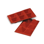 6 PIRAMIDI SILICONE ROSSO mm.70 h.40 ml.90 SF007