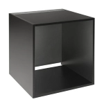 CUBO IN LEGNO LAMINATO NERO PER W60